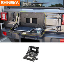 SHINEKA Tailgate Table Shelf Racks Rear Door Foldable Storage Bracket Multifunction Accessorie For Jeep Wrangler JK JL 2007-2022 2024 - buy cheap