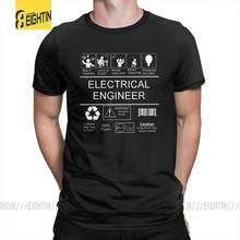 Camiseta engineer elétrica clássica, camisetas engraçadas, manga curta, humor, masculina, festa, gola redonda, algodão puro, plus size 2024 - compre barato