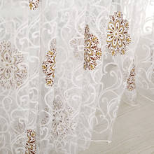 Cortina con patrón de flores para ventana, divisor de habitación, cenefa de bufanda para fondo, decoración textil para el hogar, 1 ud. 2024 - compra barato