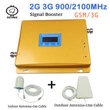 Antena + repetidor 2G 3G, amplificador de señal de doble banda móvil GSM WCDMA, 900 2100mhz, repetidor UMTS móvil 2024 - compra barato