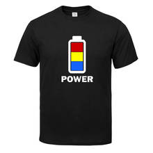 Новая повседневная мужская футболка Power Up, летняя модная мужская футболка высокого качества из хлопка с круглым вырезом, футболки с коротким рукавом, мужские футболки 2024 - купить недорого