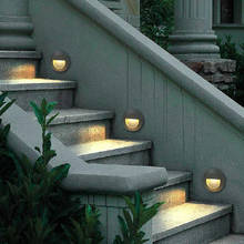 Lámpara de pie impermeable para exteriores, luz LED de 4W para escalera, de esquina cuadrada, redonda, empotrada 2024 - compra barato