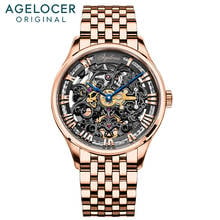 AGELOCER-Reloj de zafiro dorado para hombre, cronógrafo automático de marca superior, diseño de lujo, 2020 2024 - compra barato