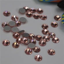 SS3-SS34 Peach Orchid Diamond Gem for Clothing decoration Flat back Non Hotfix Rhinestone Glue on Nail Art Rhinestones 2024 - buy cheap