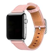 Correas de cuero genuino para Apple Watch SERIE DE gomillas 6/3 2 1 5/4, una correa ancha de 40mm, 44mm para iwatch se, pulsera de 42mm y 38mm 2024 - compra barato