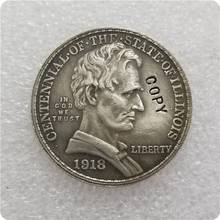 USA-Copia de monedas conmemorativas de medio dólar, réplica de monedas, medallas, coleccionables, 1918 2024 - compra barato
