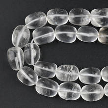Cuentas espaciadoras sueltas de cristal de roca ovalada Natural de 15x22mm para la fabricación de joyas, accesorios de pulsera y collar DIY, abalorios de 15 pulgadas 2024 - compra barato