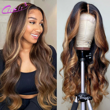 Blonde Highlight Lace Front Human Hair Wigs Brazilian Highlight Body Wave Wig 30 Inch Wig 13x4 Lace Frontal Wig Body Wave 180% 2024 - buy cheap