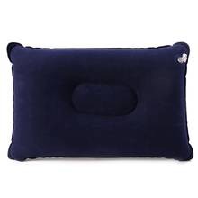 Folding Flocking Air Inflatable Pillow Camping Travel Airplane Sleep Cushion Pad Q84C 2024 - buy cheap