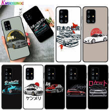 JDM Carro dos desenhos animados para Samsung A91 A81 A71 A72 A52 A51 UW A42 A41 A32 A31 A21 A12 A02S A11 Caso de Telefone Preto 2024 - compre barato