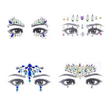 1pcs DIY Eyebrow Body Art Adhesive Face Jewels Gems Crystal Glitter Jewel Temporary Tattoo Sticker Makeup Flash Tattoo 2024 - buy cheap