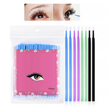 100PCS Disposable Colorful Cotton Swabs Micro Brush Eyelashes Extension Cleaning Swab Cosmetic Tools 2024 - buy cheap