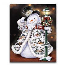 Christmas night gift Diy 5d Diamond Painting Christmas snowman Cross Stitch Square Round Diamond Embroidery Handwork Rhinestone 2024 - buy cheap