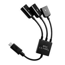 3 em 1 usb 3.1 tipo-c para micro usb 2.0 carregador de energia host otg hub cabo adaptador 10166 2024 - compre barato