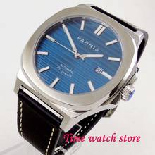 Parnis 44mm Miyota 5ATM mechanical automatic watch men sapphire glass waterproof leather Strap blue dial luminous 2024 - buy cheap