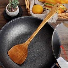 Длинная Деревянная рисовая лопатка Совок кухонная посуда антипригарная ручная лопатка для котелка с выпуклым днищем деревянная лопатка GK 2024 - купить недорого