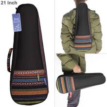 Ukulele Bag 21 Inch Folk Style Knitted Ukulele Backpack Small Guitar Hand Portable Bag Soft Pad Cotton Thickening Case Cover 2024 - buy cheap