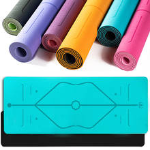 TPE Yoga Mat With Position Line Fitness Gymnastics Mats Non-slip Beginner Sport Carpet Pads Women 6mm Mats Yoga 2024 - buy cheap