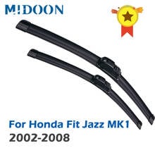 MIDOON  Wiper Front Wiper Blades For Honda Fit Jazz MK1 2002 - 2008  Windshield Windscreen Front Window 20"+15" 2024 - buy cheap