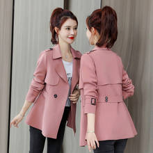 Hepburn Windbreaker Jacket Women's 2021 New Spring All-Match Fashion Ladies Clothing Notched Slim Korean Style Short Coat zh531 2024 - buy cheap