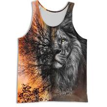 PLstar Cosmos Animal Hunter Lion Tattoo Hunting Camo Symbol Men/Women 3Dprint Summer Casual Sleeveless TankTop Vest Man's Top A2 2024 - buy cheap