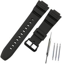 Correa de resina para hombre, accesorios de reloj para Casio MCW-100H MCW100H MCW 100H W-S220 W S220, hebilla de goma, correas de reloj femeninas 2024 - compra barato