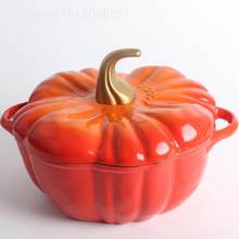  Cast As Pumpkin Pot Non-stick Fry Pan Thickening Enamel Cast Iron Enamel Tomato Soup Pot Induction Cooker Stew General 24 2024 - buy cheap