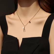 YUN RUO 2021 18 K Gold Plated Lucky Rabbit Pendant Necklace Fashion 316 L Titanium Steel Jewelry Woman Birthday Gift Never Fade 2024 - buy cheap