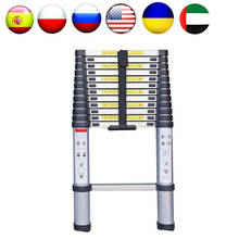 SC03 3,8 м многоцелевые телекопические лестницы алюминиевые удлиняющие лестницы прямые выдвижные промышленные лестницы с 13 ступенями 2024 - купить недорого