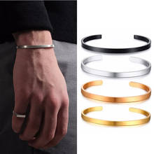 Cuff Bracelet,Mens Stainless Steel Bracelet,Cuff Bangle,Stainless Steel Bracelet,Man Love Cuff Bracelet Male Jewelry 2024 - buy cheap