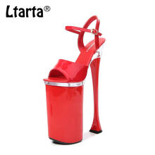 LTARTA  High Heel Platform Shoes Nightclub Super High Heels 26cm  Sandals Female Dwarf Catwalk Pole Dance Shoes LFD 2024 - buy cheap