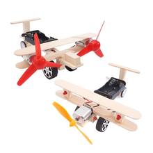 Diy aeronave científica brinquedo educativo alimentado modelo de avião diy modelo montado brinquedo puzzle crianças presente artesanal avião 2024 - compre barato