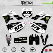 DSMTECH Customized Team Graphics Backgrounds Decals 3M Custom Stickers For KAWASAKI  2012 2013 2014 2015 KXF450 006 2024 - buy cheap