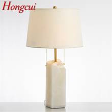 Hongcui-lámpara de mesa de lujo para el hogar, luz LED decorativa de escritorio E27 de mármol blanco, moderna, para vestíbulo, sala de estar, oficina y dormitorio 2024 - compra barato