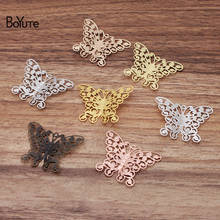 BoYuTe (50 Pieces/Lot) 35*27MM Metal Brass Filigree Butterfly Findings Diy Hand Made Jewelry Materials Wholesale 2024 - buy cheap