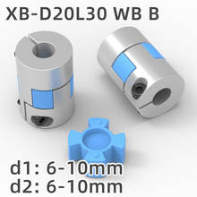 Acoplador de dos mandíbulas XB D20L30B, Conector de Motor de acoplamiento de eje Flexible de ciruela de aluminio, acoplamientos flexibles CNC de 6mm-10mm 2024 - compra barato