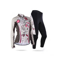 Conjunto de ropa de ciclismo para mujer, jersey largo de licra, ropa de bicicleta para mujer, Maillot, vestido de mtb, kit deportivo, traje de Triatlón 2024 - compra barato
