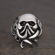 Anillo Punk de calavera de pulpo para hombre, joyería de acero inoxidable 316L, regalo de novio para Sailor OSR542, venta al por mayor 2024 - compra barato