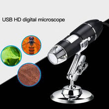 Microscopio Digital USB, cámara endoscópica ajustable con 8 LED, Lupa Electrónica estéreo 500/1000/1600X 2024 - compra barato