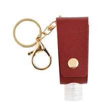 Portable Empty Travel Bottle 30ml PU Leather Pouch Holder Keychain Refillable 2024 - buy cheap