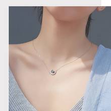 S925 3 шт./лот лазурное пятиконечное Звездное дизайнерское простое темпераментное ожерелье с цепочкой до ключиц женское легкое роскошное модное ожерелье 2024 - купить недорого