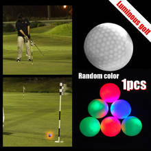 Bola de golfe luminosa com luz led, acessório de treinamento, noite, reutilizável, brilho, 1 peça 2024 - compre barato