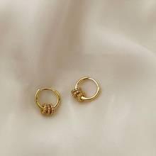 Simple Sweet Three Circle Zircon Rhinestone Hoop Earrings For Women Party Gifts Exquisite Jewellery SAE522 2024 - buy cheap