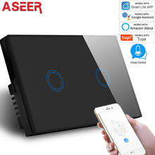 ASEER US Standard 2 Gang WIFI Switch,APP Control Smart Switch,AC110-240V,WIFI 2.4G,Compatible With Amazon Alexa Google Assistant 2024 - buy cheap