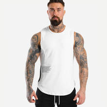 New Casual Bodybuilding Tank top Men Gyms Fitness Skinny breathable Sleeveless Shirt Jogger sports vest quick dry Top clothing 2024 - buy cheap