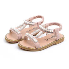 Telotuny sandálias da criança infantil crianças do bebê meninas pérola cristal princesa roman sapatos 2021 verão macio sola anti-derrapante sandálias 2024 - compre barato