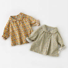 Kids Girl Long Sleeve Doll Collar Floral Shirt New 2021 Spring Autumn Infant Baby Girl Newborn Shirt Clothes Baby Girl Shirt 2024 - buy cheap