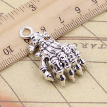 10pcs Charms Skeleton Skull Hand 38x21mm Tibetan Silver Color Pendants Antique Jewelry Making DIY Handmade Craft Pendant 2024 - buy cheap