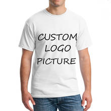 Мужские футболки Ваш как фото или логотип ваш собственный дизайн 100% хлопок Круглый вырез короткий рукав пользовательские футболки 2024 - купить недорого