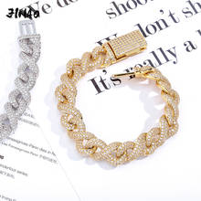 JINAO 2020 NOW HIP HOP 14MM High Quality  Personality Iced Out AAA+ Cubic Zirconia Bracelet Men and Women Jewelry For Gift 2024 - buy cheap